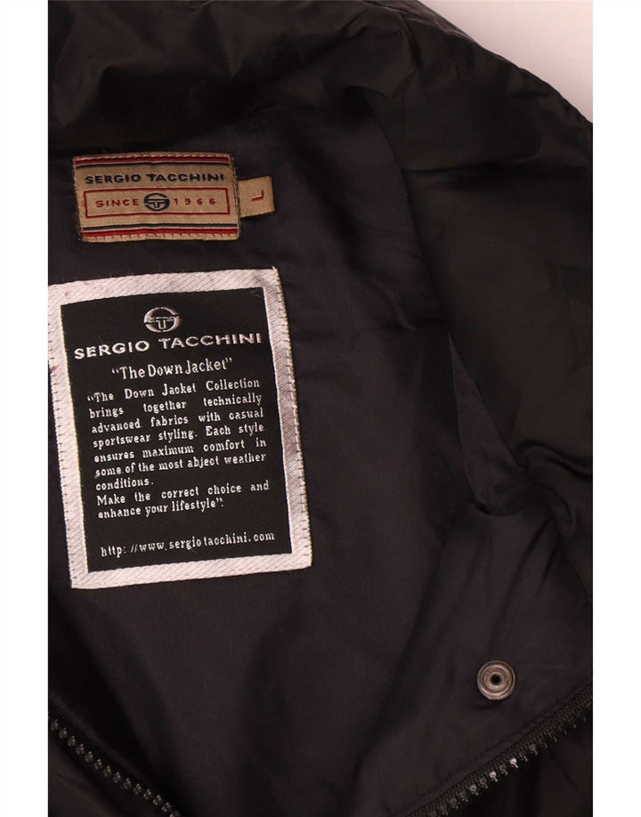 Sergio Tacchini Dame Oversized Polstret Frakke UK 16 Large Black Polyester