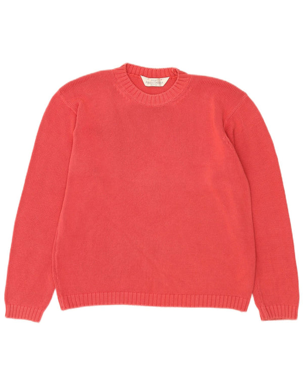 Marks & Spencer Dame sweater med rund hals DK 12 Medium Pink Bomuld