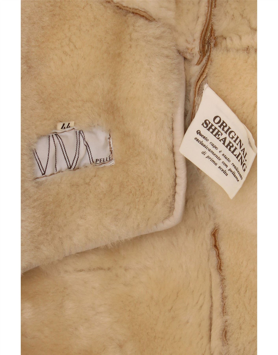 Vintage Dame Oversized Shearling Coat IT 44 Medium Brown Shearling