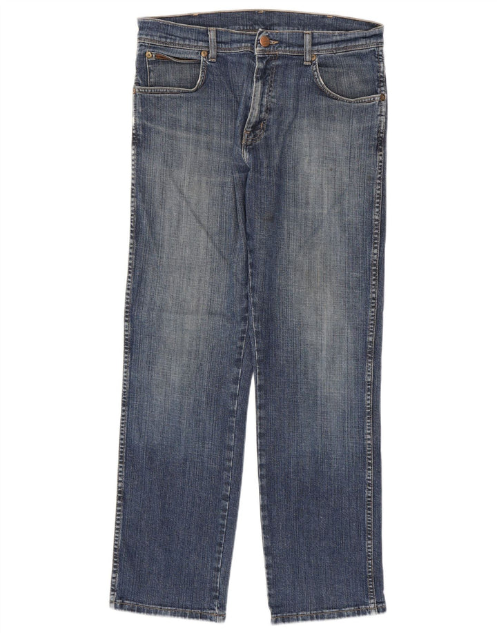 Wrangler Straight Jeans til mænd W32 L30 Blå