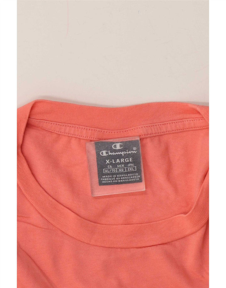 Champion Herre Grafisk T-Shirt Top XL Pink