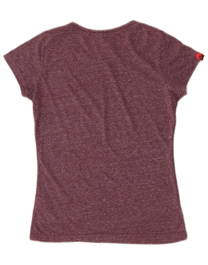 Superdry Graphic T-Shirt Top UK 10 Lille Lilla Polyester