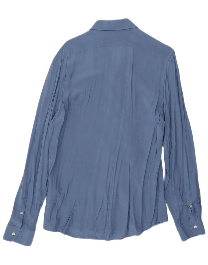 Reiss herre Slim Fit skjorte XL blå viskose