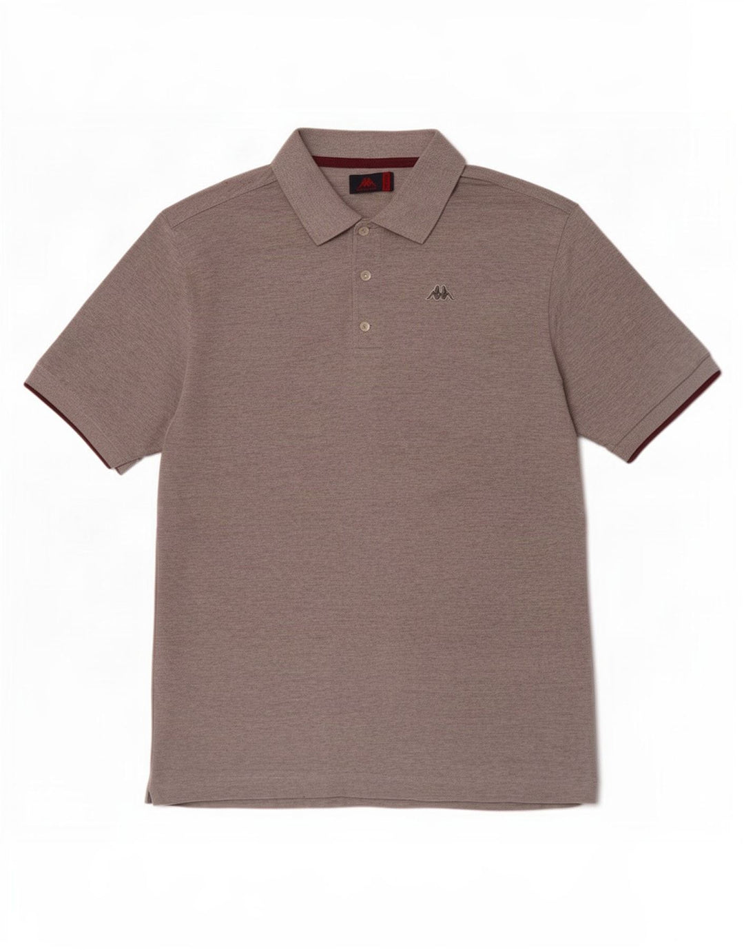 Kappa herre poloshirt mellemgrå flækket bomuld