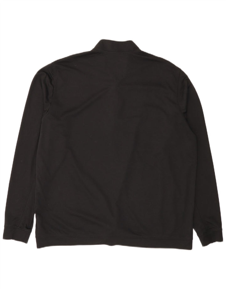 Adidas Sweatshirt med lynlås til mænd 2XL sort polyester
