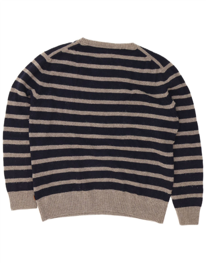 Marlboro Classics Herre Boat Neck Jumper Sweater Stor Marineblå Stribet