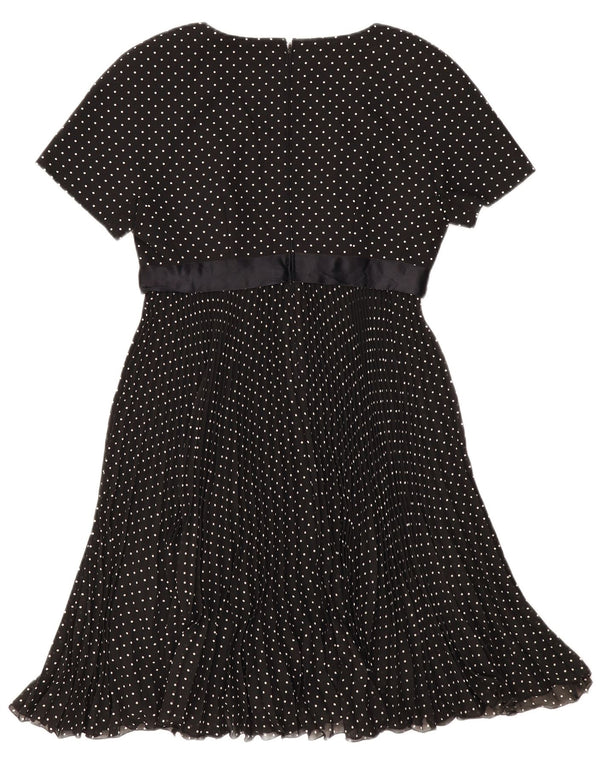 Luisa Spagnoli Dame A-Line Kjole IT 44 Medium Sort Polka Dot