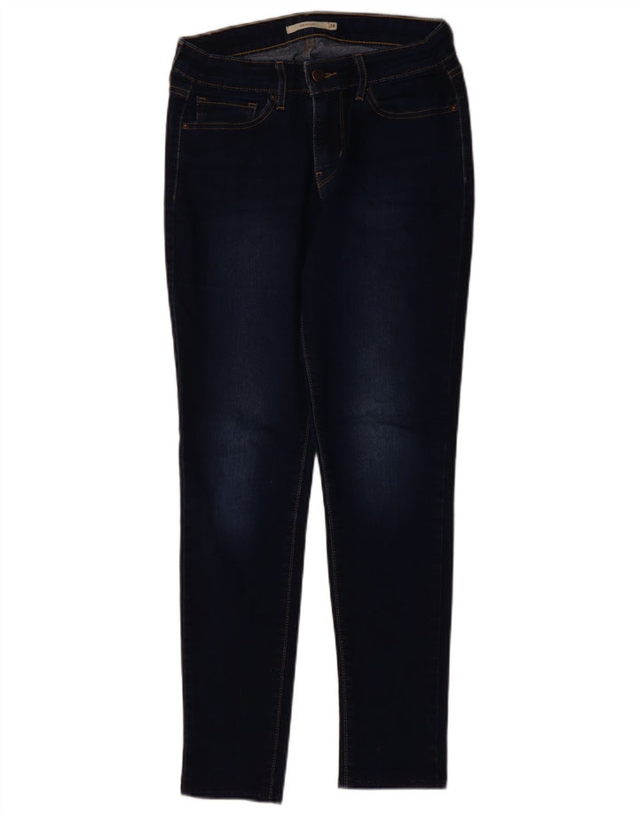 LEVI'S Dame 711 Skinny Jeans W28 L28 Marineblå