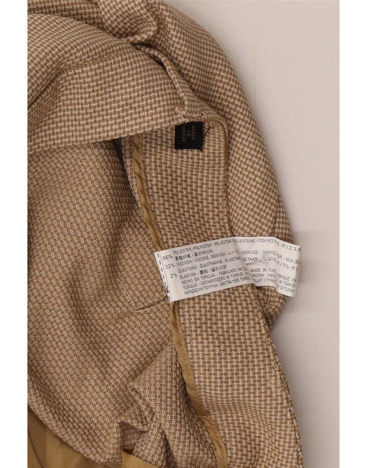 Zara Dame Slim Chino Bukser EU 42 Large W32 L27 Beige Ternet polyester