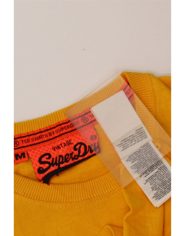 Superdry Grafisk T-shirt til mænd, medium gul bomuld