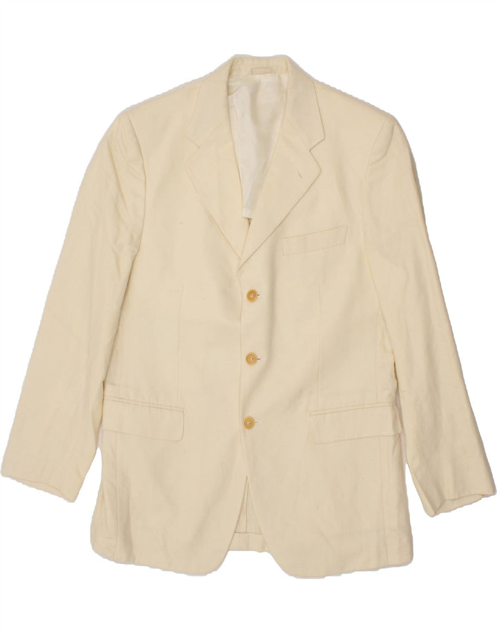 PIERRE CARDIN Herre 3-knaps blazerjakke IT 50 Large Beige Linned