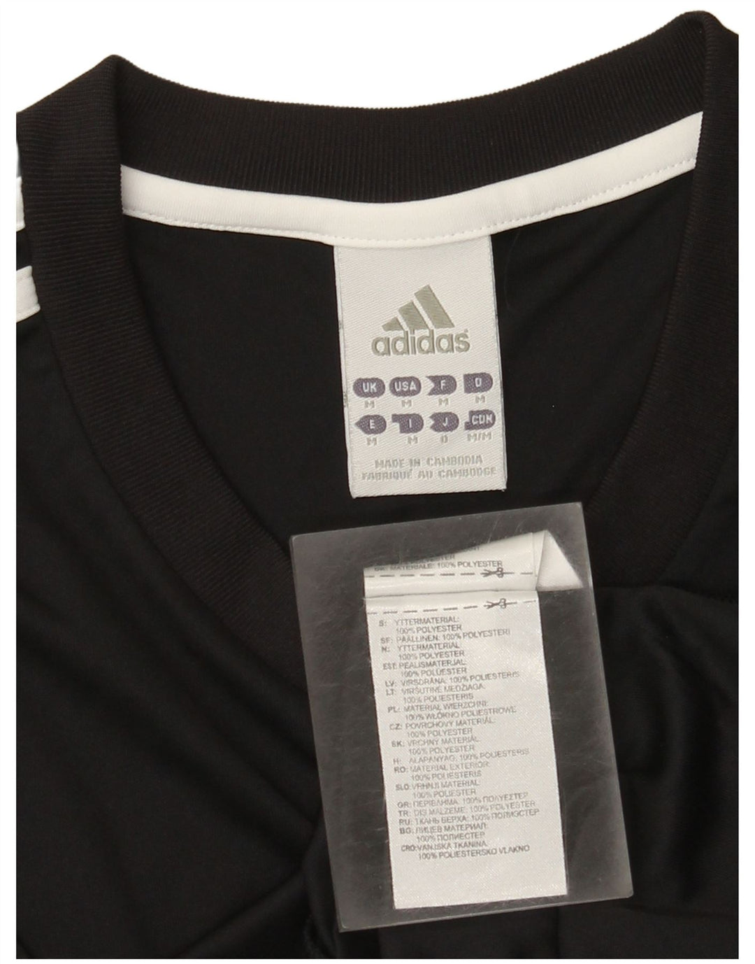 Adidas Herre Climalite T-Shirt Top Medium Sort Polyester
