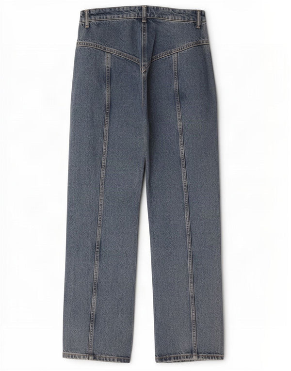 Zara Dame Straight Jeans EU 40 Medium W30 L30 Blå Bomuld