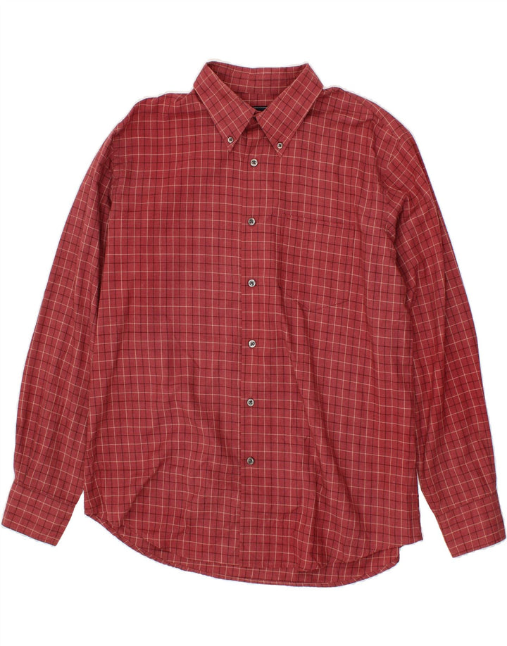 DOCKERS Mens Shirt Size 16 1/2 Large Red Check Cotton Vintage Dockers and Second-Hand Dockers from Messina Hembry 
