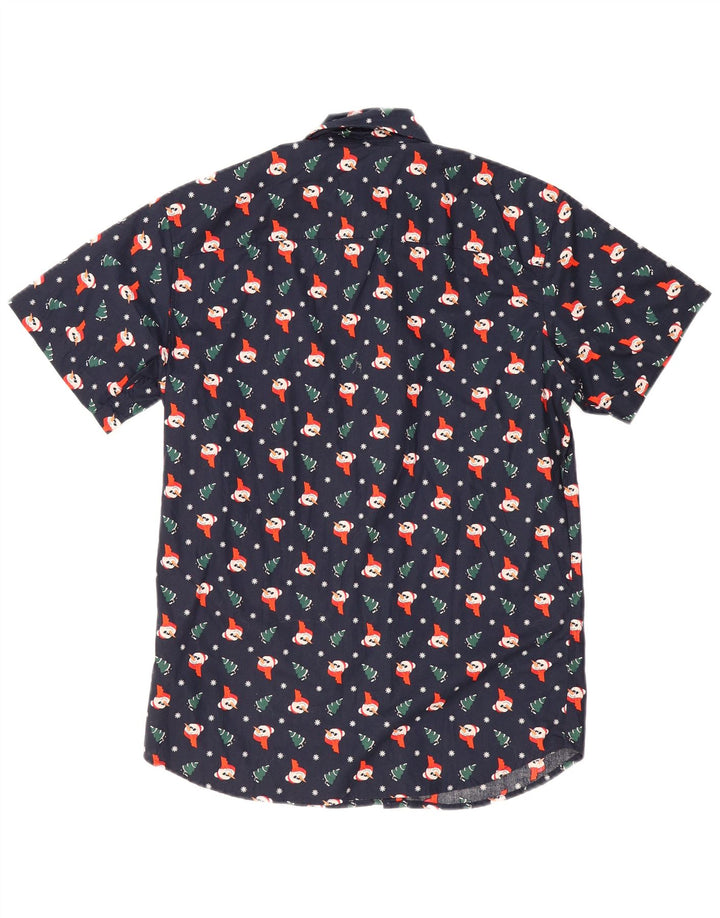 Jack & Jones Herre abstrakt mønster skjorte lille marineblå jul