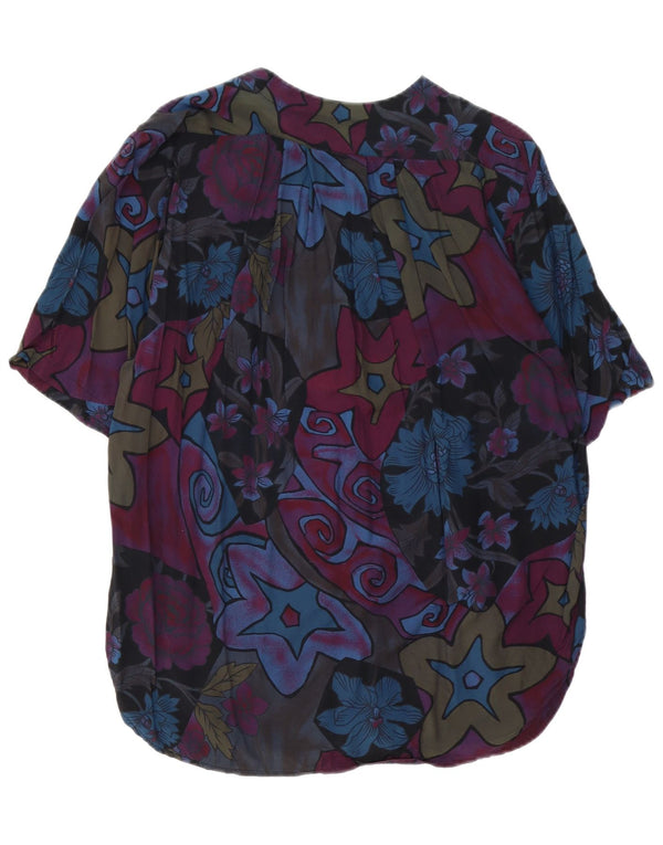 ACCORDO Kortærmet skjortebluse til kvinder US 4 Small Multicolored Floral