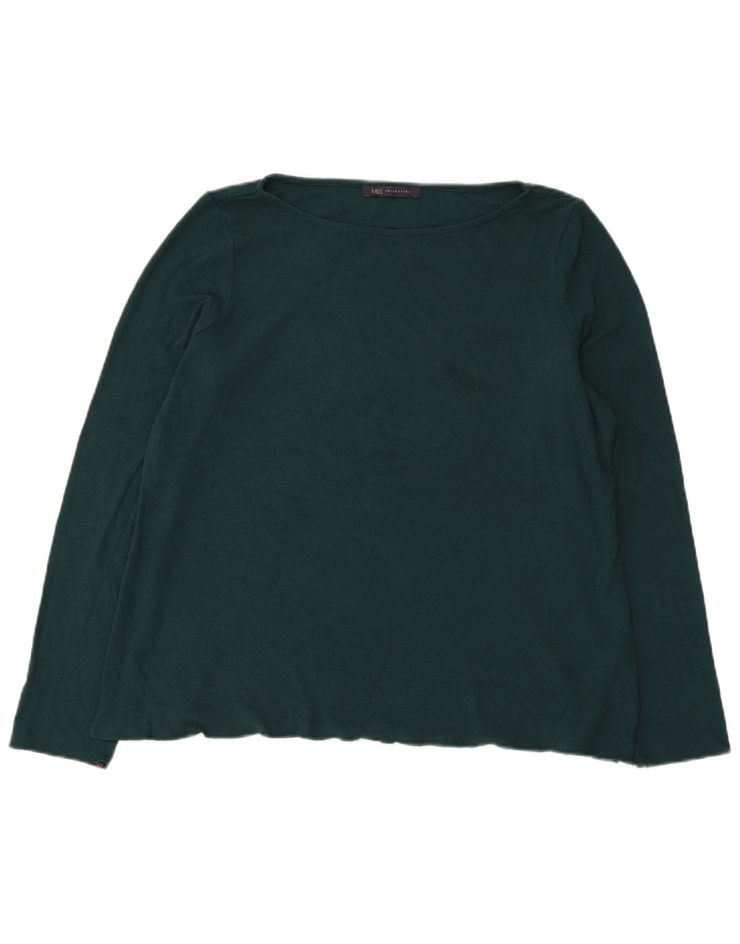 Marks & Spencer Dame Top Langærmet UK 18 XL Grøn Akryl