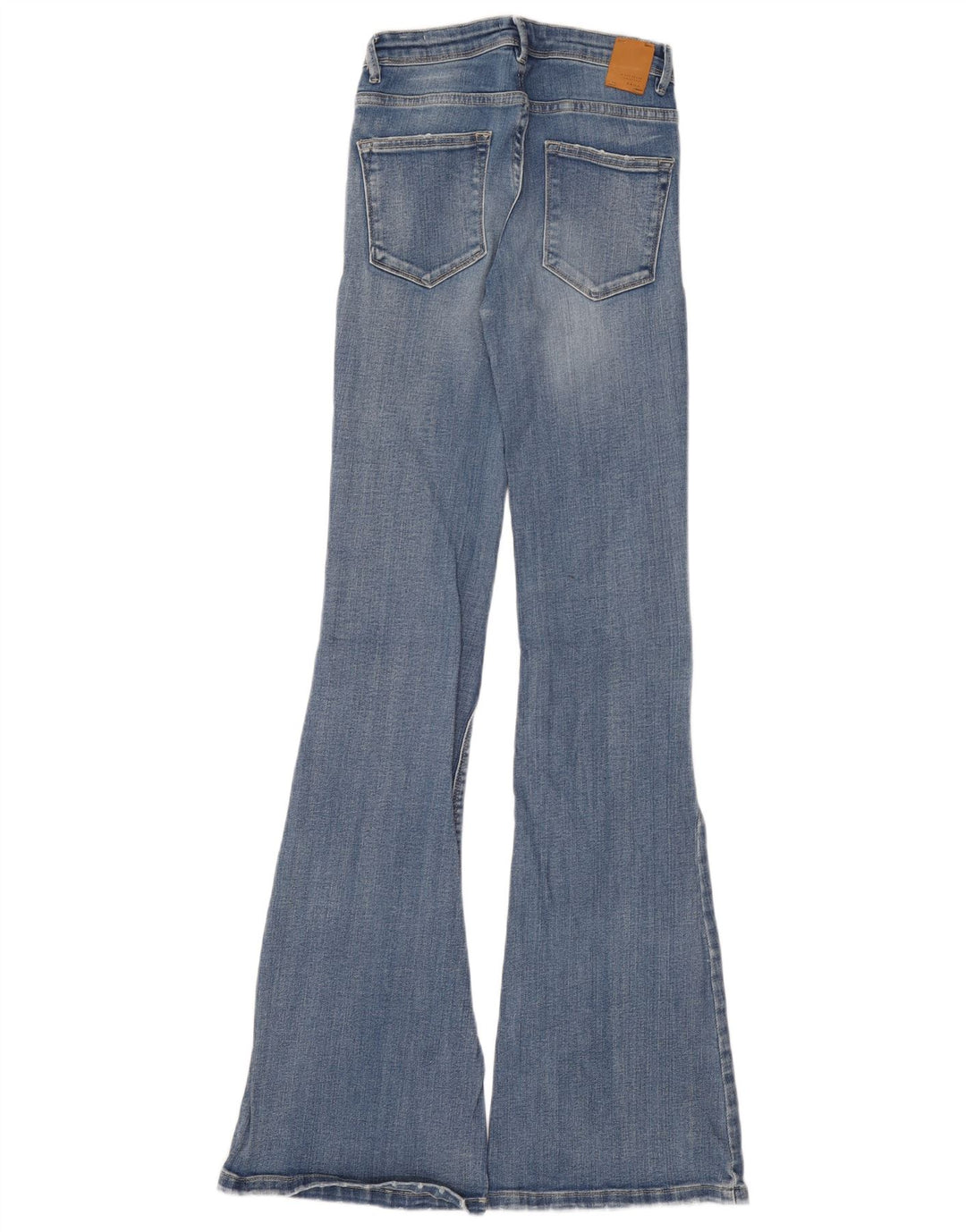 Zara Dame Flared Jeans EU 34 2XS W24 L37 Blå Bomuld