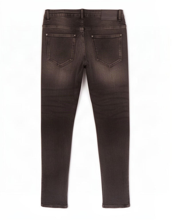 Zara Mens Distressed Skinny Jeans EU 42 Large W32 L32 Black Bomuld