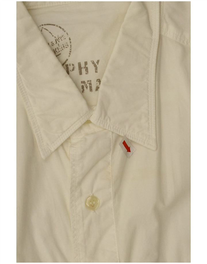 Murphy & Nye Herre Sailmakers Shirt Large Off White Bomuld