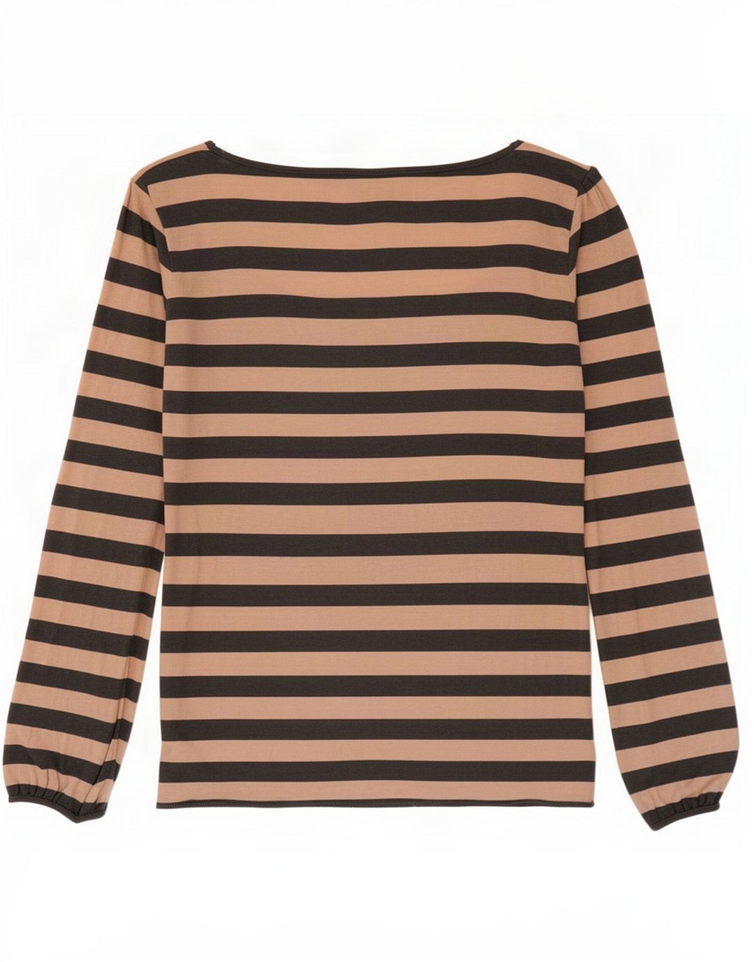 Massimo Dutti Dame Top Langærmet UK 10 Lille Pink Stribet Viscose