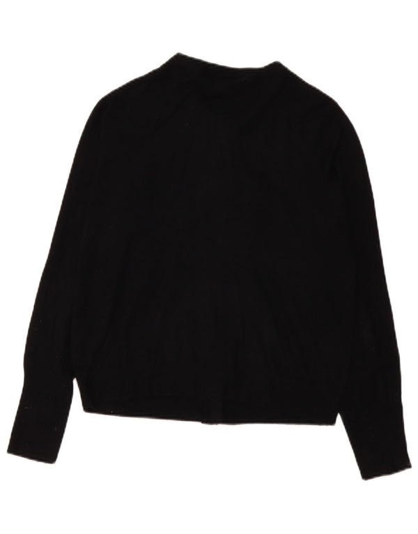 Marks & Spencer Dame Cardigan Sweater UK 14 Medium Black Viscose