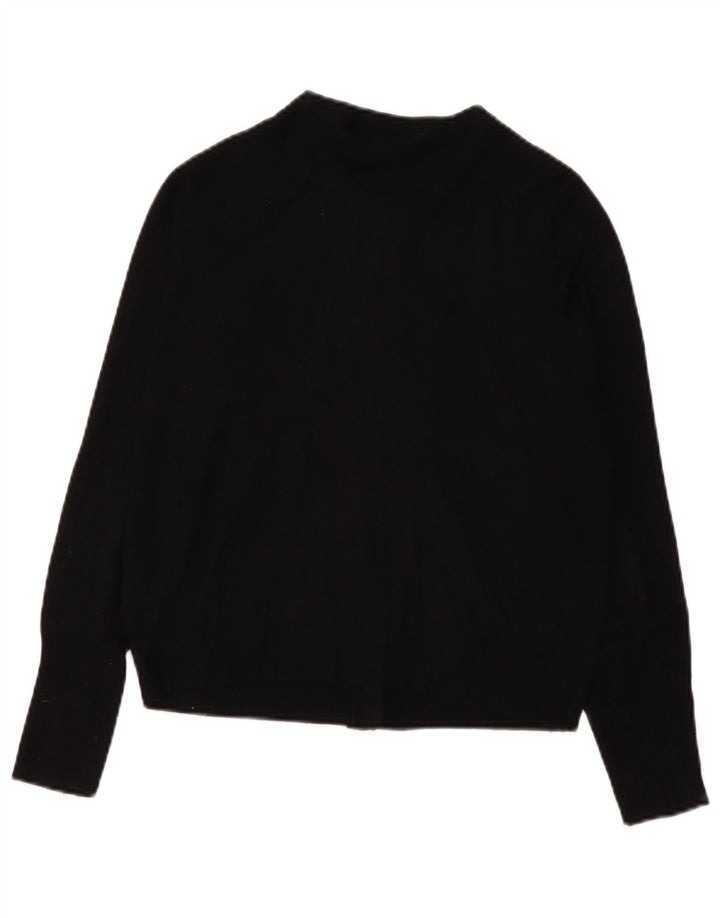 Marks & Spencer Dame Cardigan Sweater UK 14 Medium Black Viscose