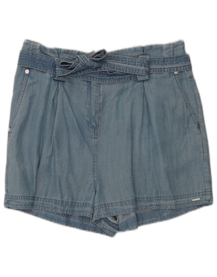 Superdry Chino Shorts til kvinder UK 10 Small W32 Blue Lyocell