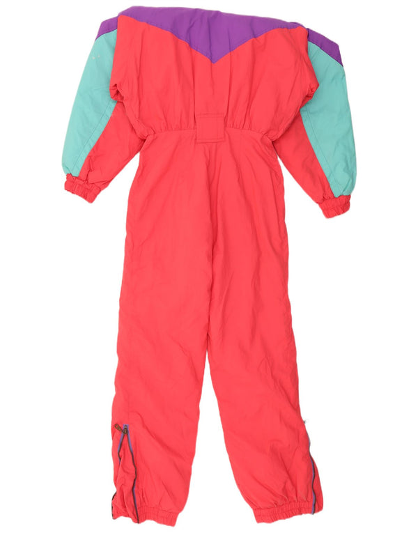 Vintage skijumpsuit til kvinder IT 42 Medium Flerfarvet Colourblock
