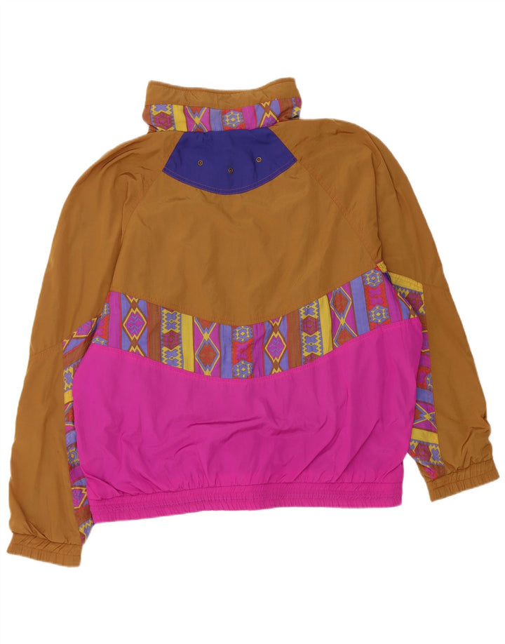 Silvy Dame Oversized Anorak Jacket IT 44 Medium Beige Colourblock