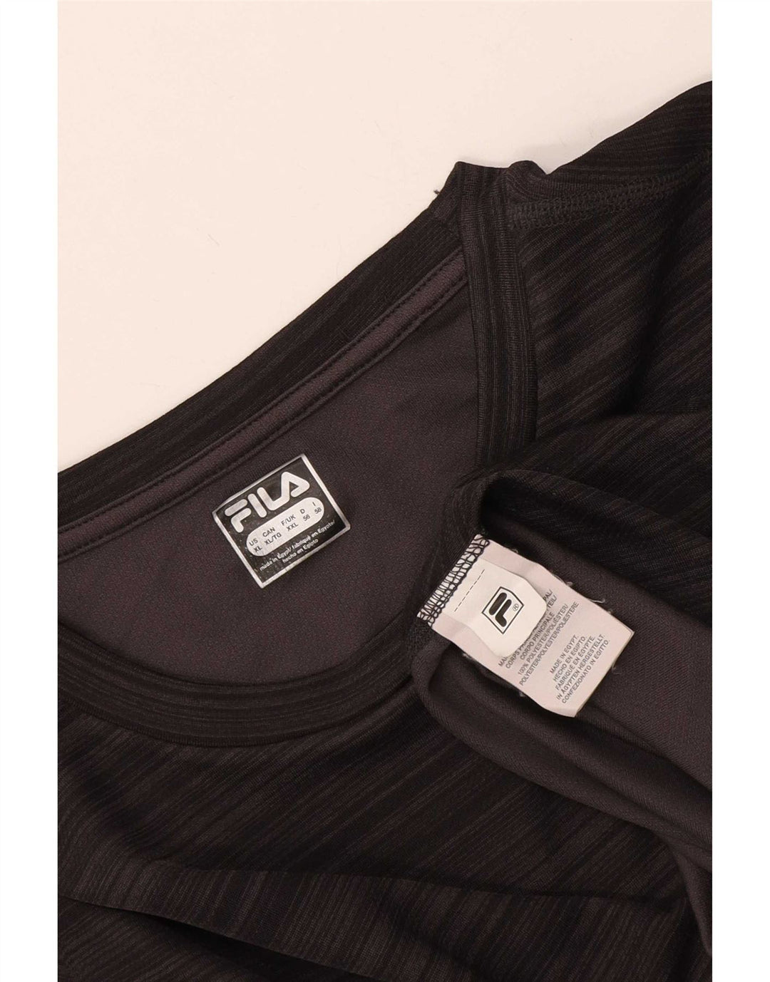 Fila Herre Slim Fit T-Shirt Top 2XL Grå Colourblock Polyester