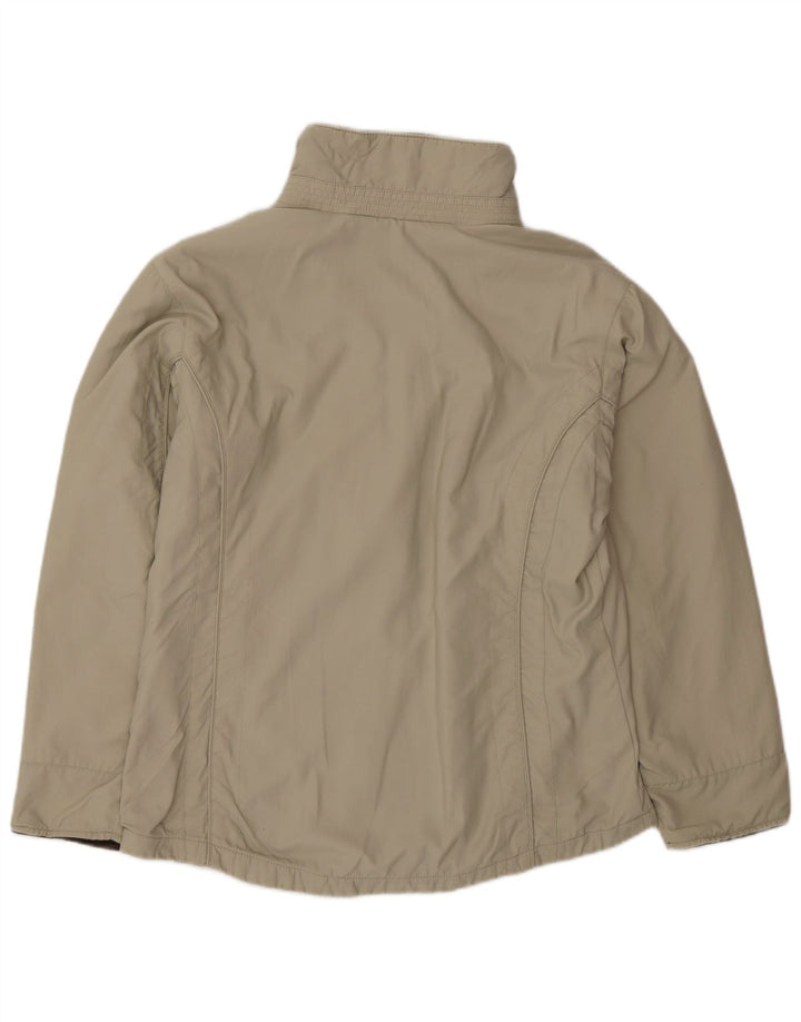 Columbia Dame Oversized Windbreaker Jacket UK 10 Small Beige Nylon