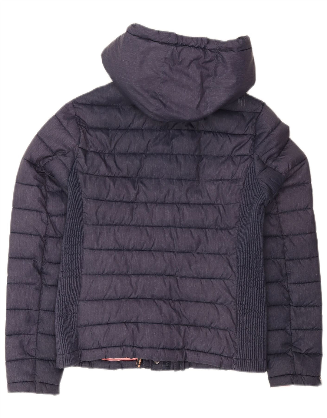 Superdry Polstret hættejakke til kvinder UK 14 Stor marineblå polyester