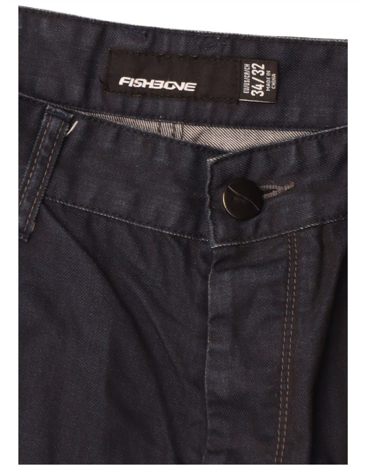 FISHBONE Straight jeans til mænd W34 L30 Marineblå
