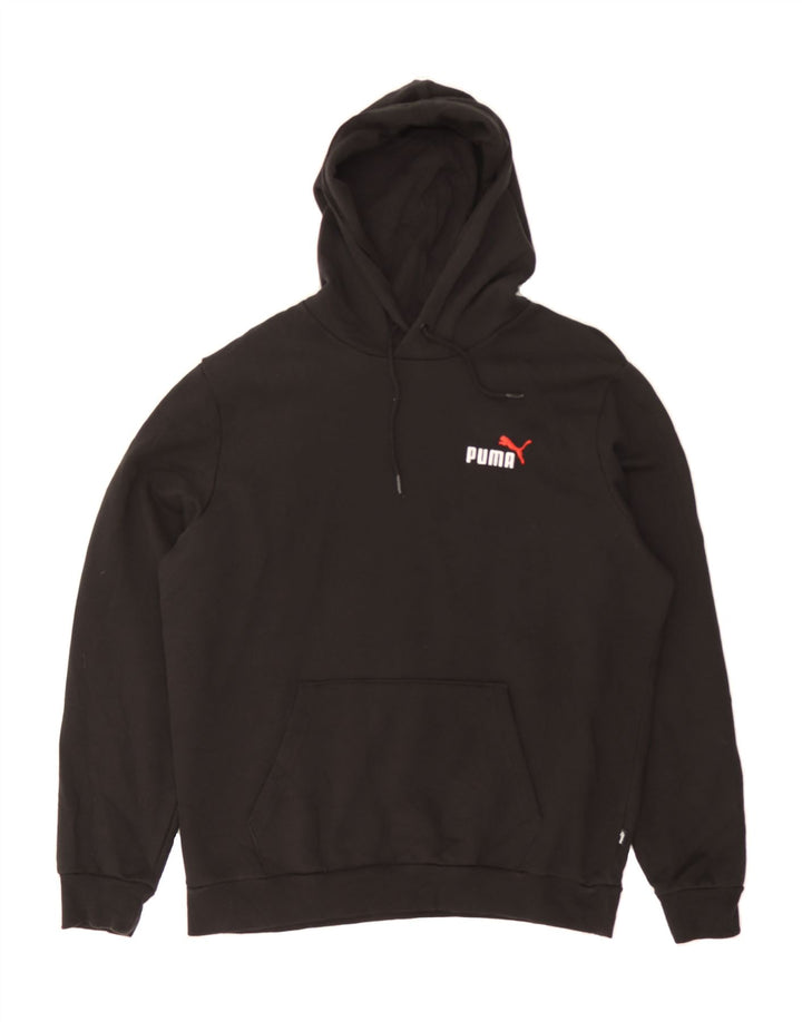 PUMA Mens Hoodie Jumper Large Black Cotton Vintage Puma and Second-Hand Puma from Messina Hembry 