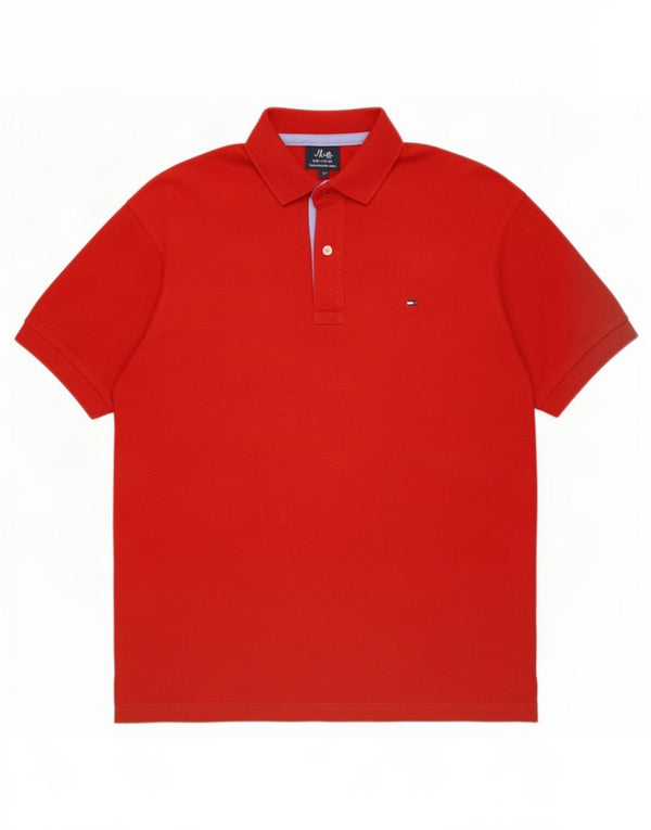 Tommy Hilfiger Herre Polo Shirt XL Rød