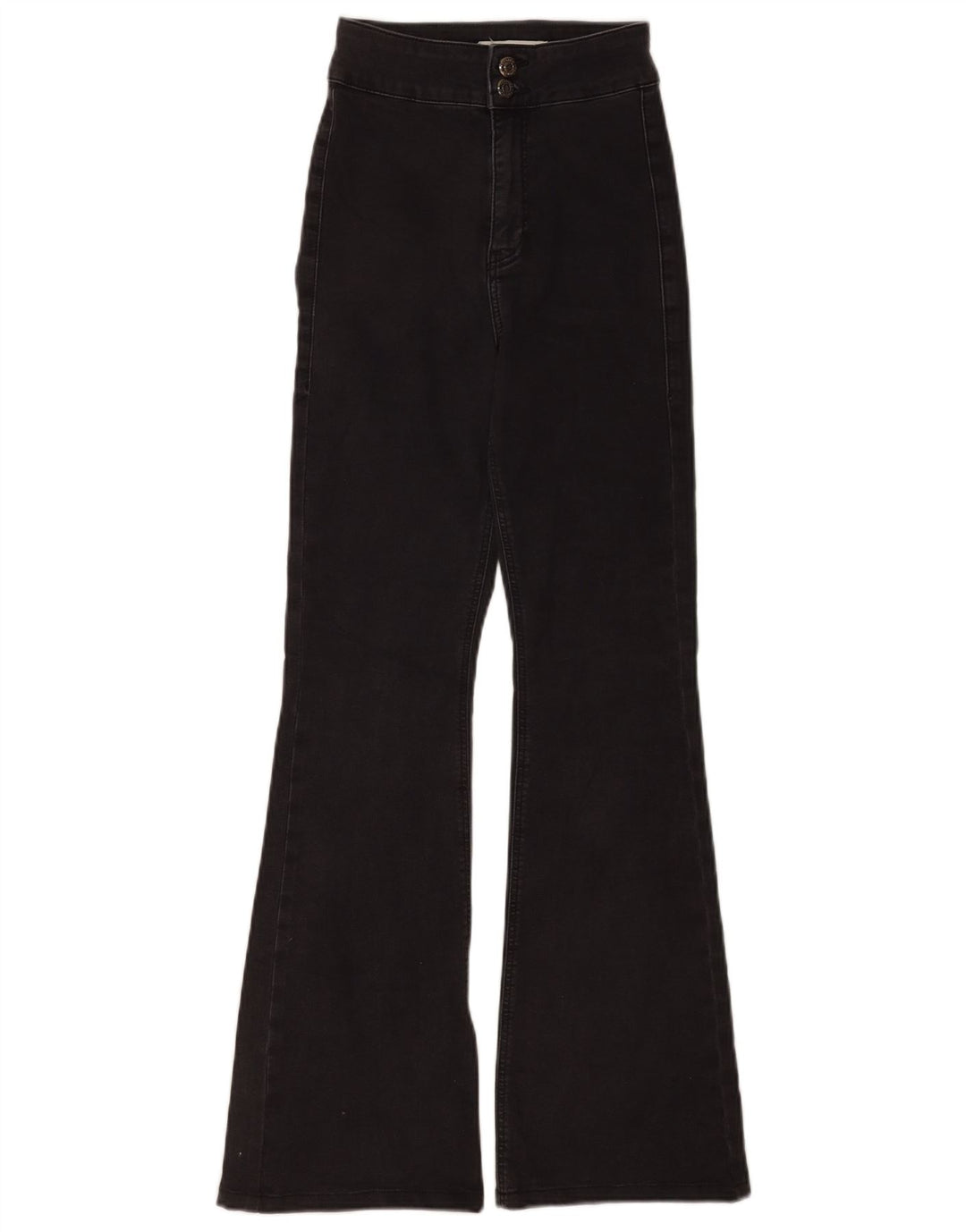 Topshop Womens Three Stripes Flared Jeans W26 L29 Sort Bomuld