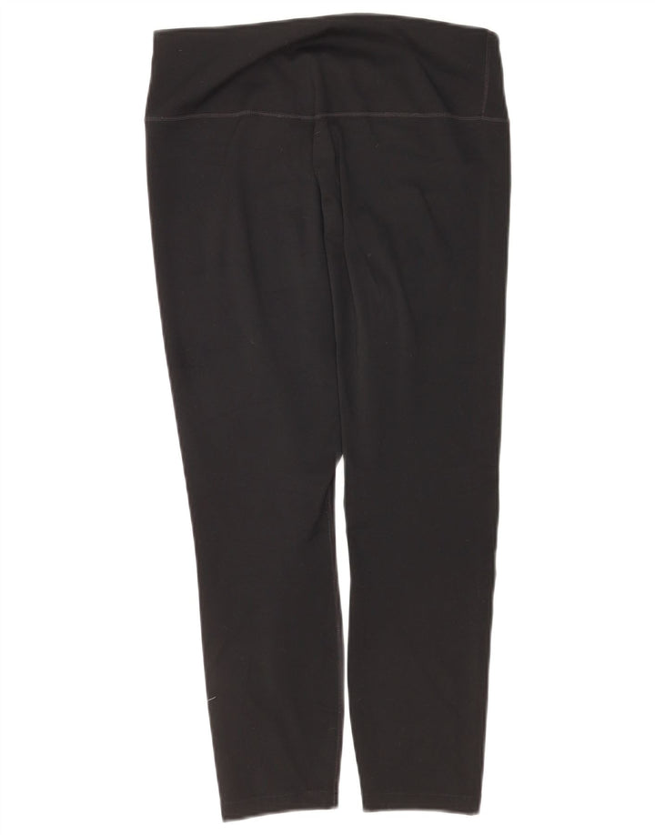 Nike Dame Dri Fit Capri Leggings UK 12 Medium Sort Polyester