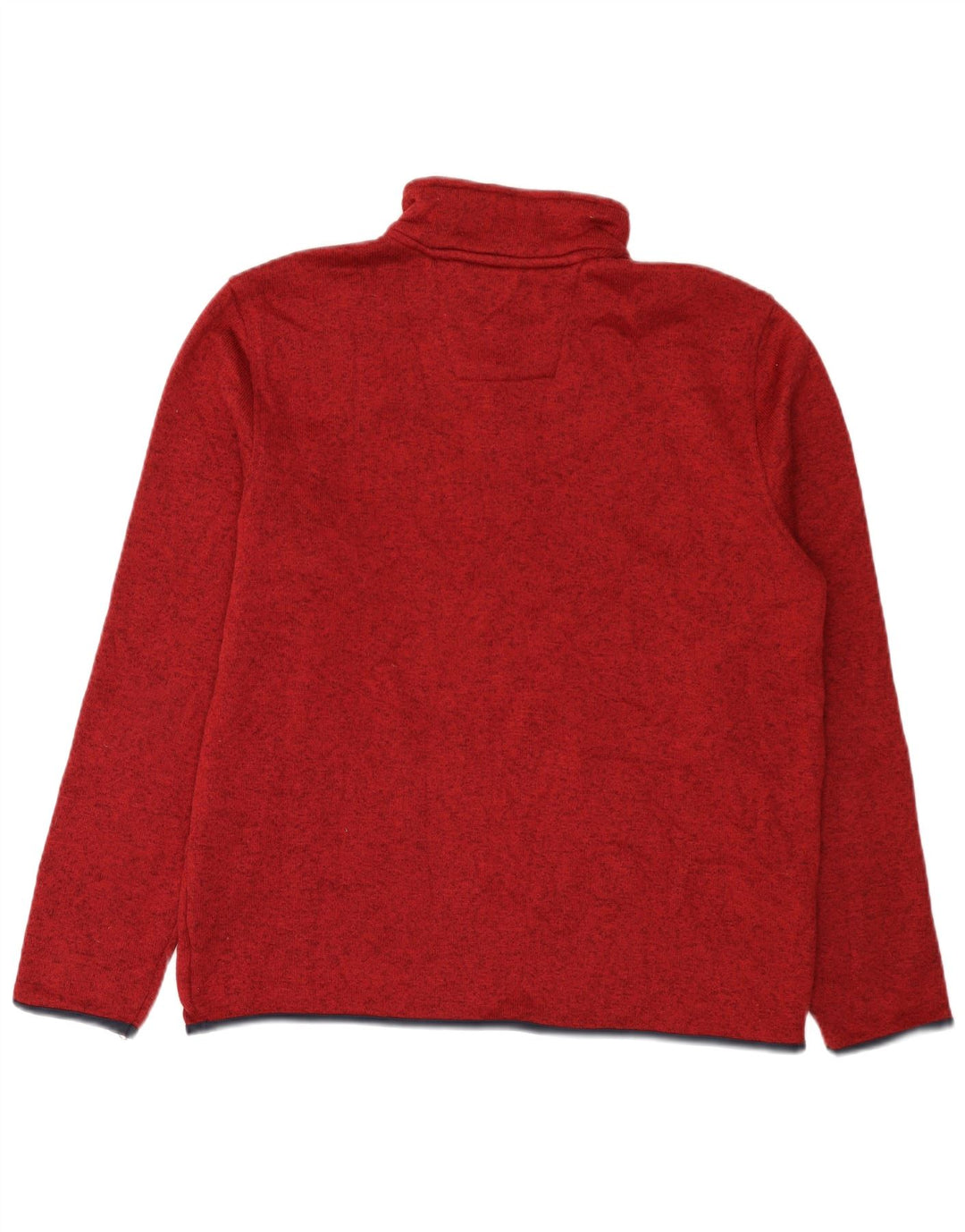Nautica Sweatshirt med lynlås til mænd, stor Burgundy Flecked Polyester