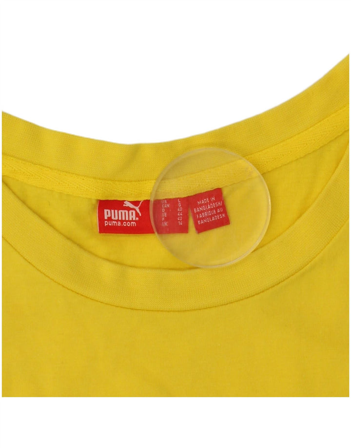 Puma Grafisk T-shirt top til kvinder DK 14 Medium Gul