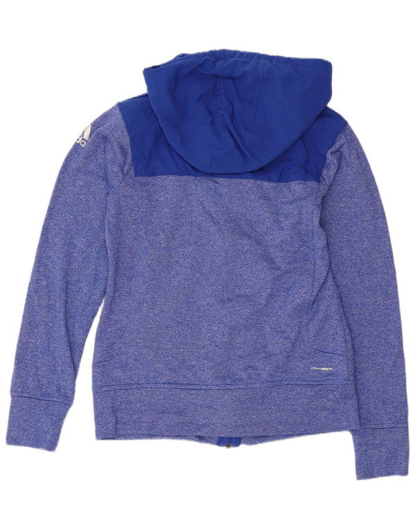 Adidas Dame Hættetrøje Sweater UK 8/10 Small Blue Flecked Sports