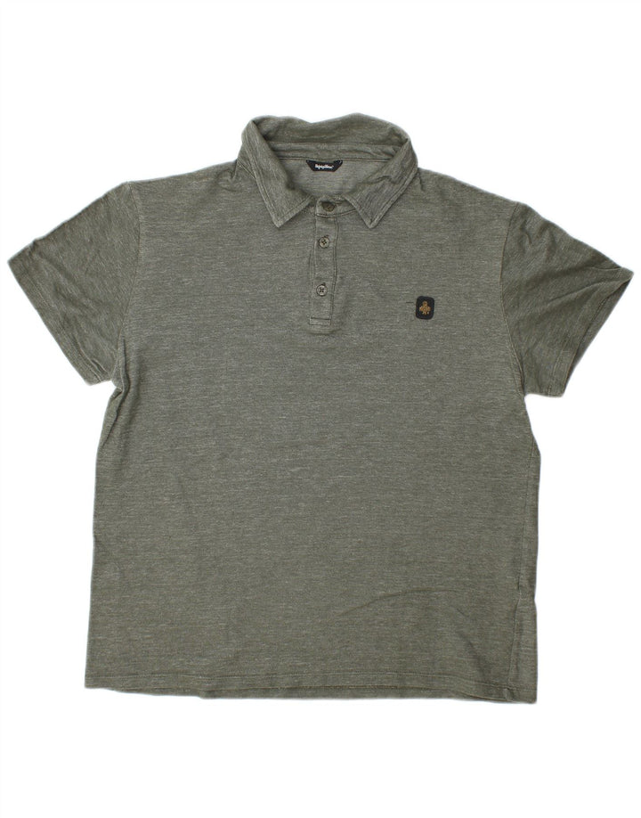 Refrigiwear Herre poloshirt Stor grøn flækket bomuld