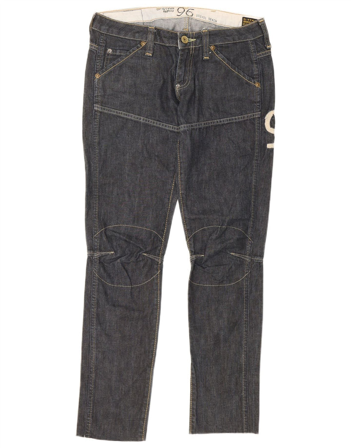 G-Star Womens 3301 Graphic Slim Jeans W30 L29 Blå