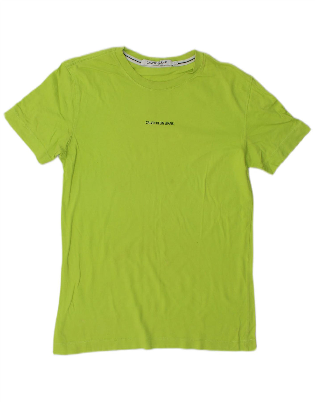 CALVIN KLEIN JEANS Mens T-Shirt Top XS Green