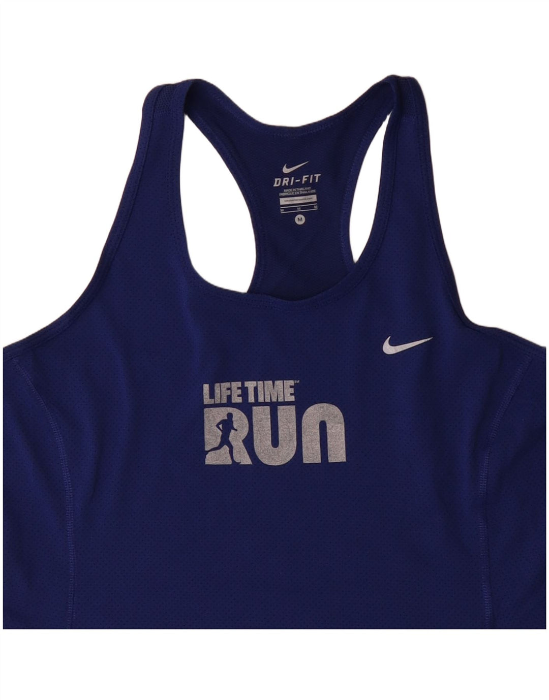 Nike Dame Dri Fit Grafisk Vest Top UK 12 Medium Blue Polyester