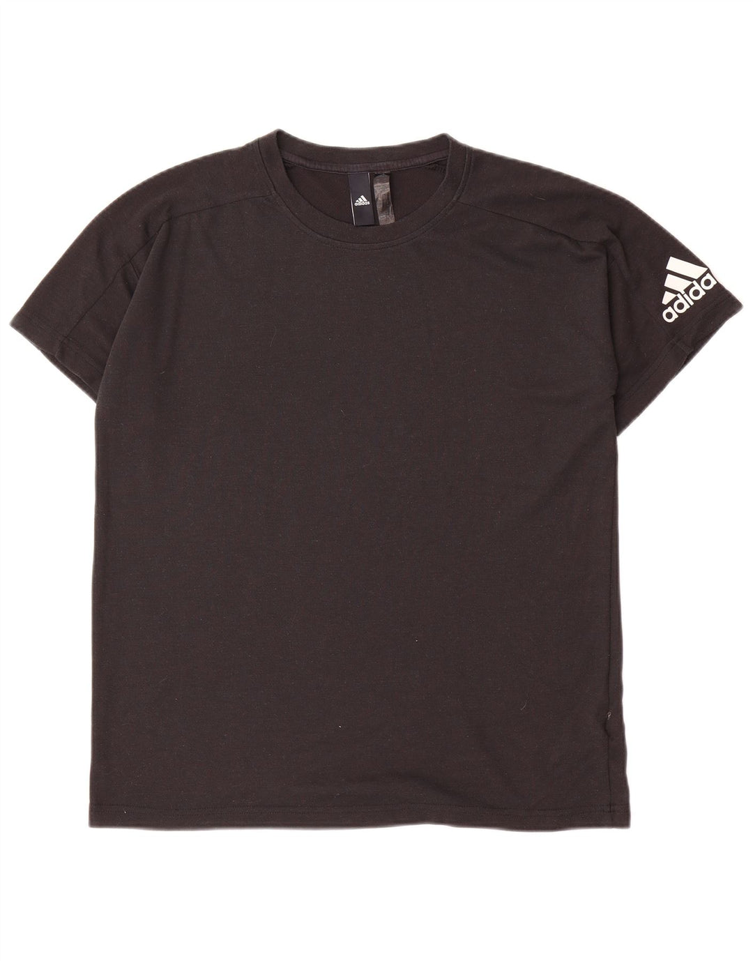 Adidas T-shirt top mellem sort polyester til mænd