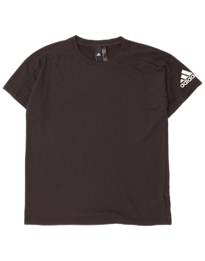 Adidas T-shirt top mellem sort polyester til mænd