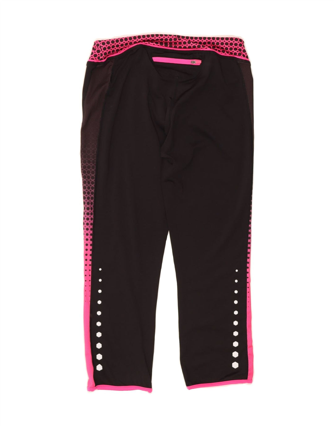 ASICS Womens Leggings UK 12 Medium Black Colourblock Polyester Vintage Asics and Second-Hand Asics from Messina Hembry 