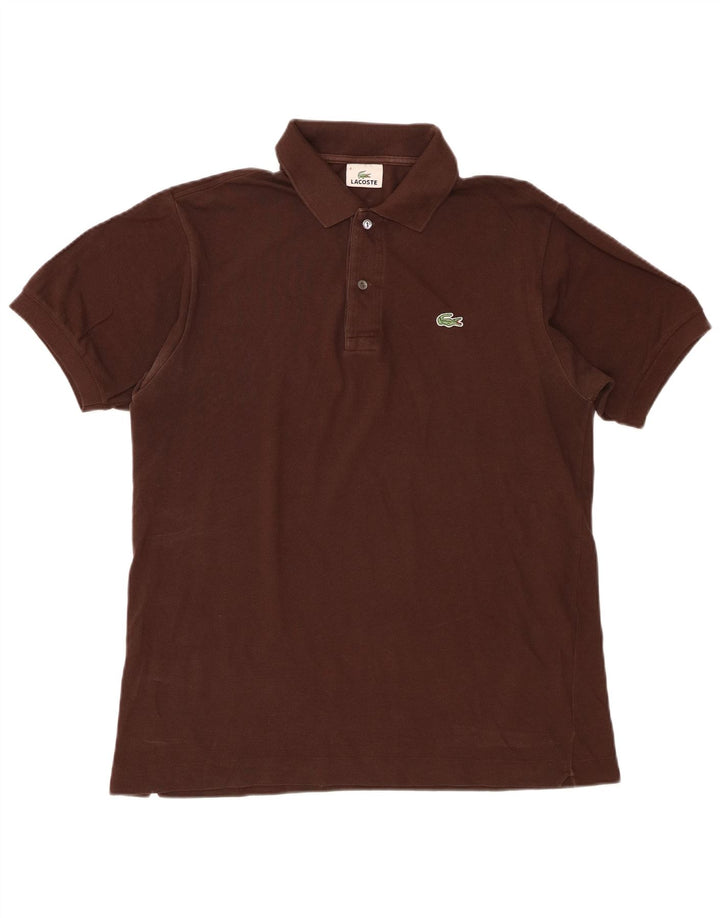 Lacoste herre poloshirt størrelse 4 Medium brun bomuld