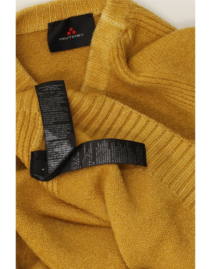 PEUTEREY Herre sweater med rund hals, stor gul uld